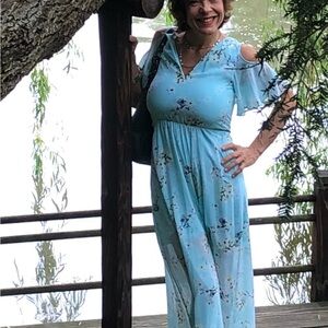 Calvin Klein Light Blue Floral Dress
